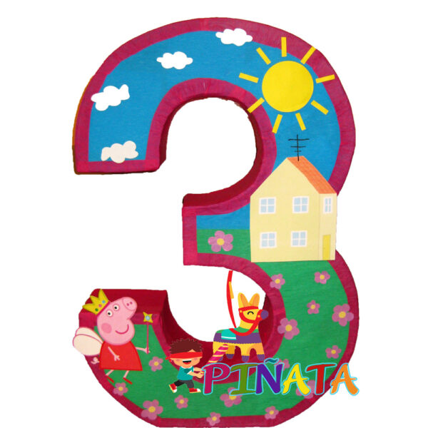 cyfra 3 pepa Піньята Цифра 3. Свинка Пепа